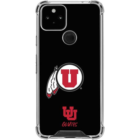 Utah Circle and Feather on Black Google Pixel 5 Clear Case